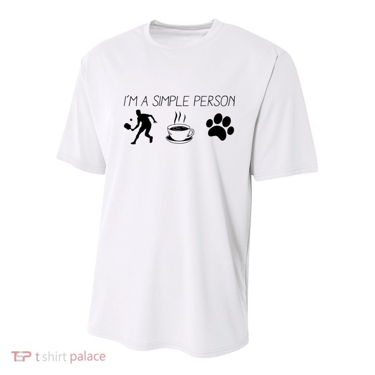 Simple Pickleball Player Youth Performance Sprint T-Shirt