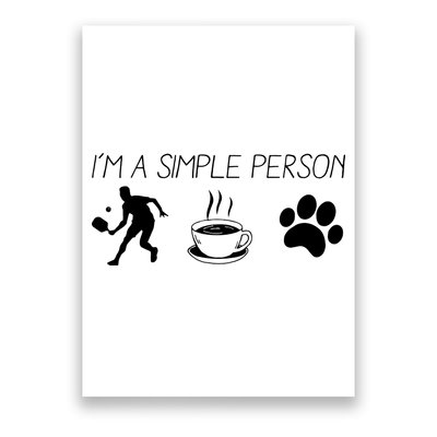 Simple Pickleball Player Poster