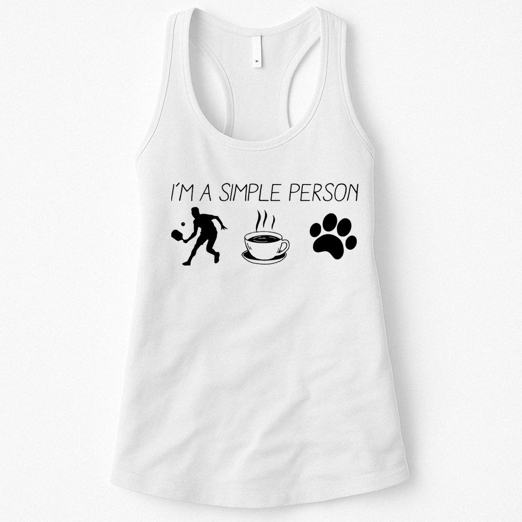 Simple Pickleball Player Womens Tank Top