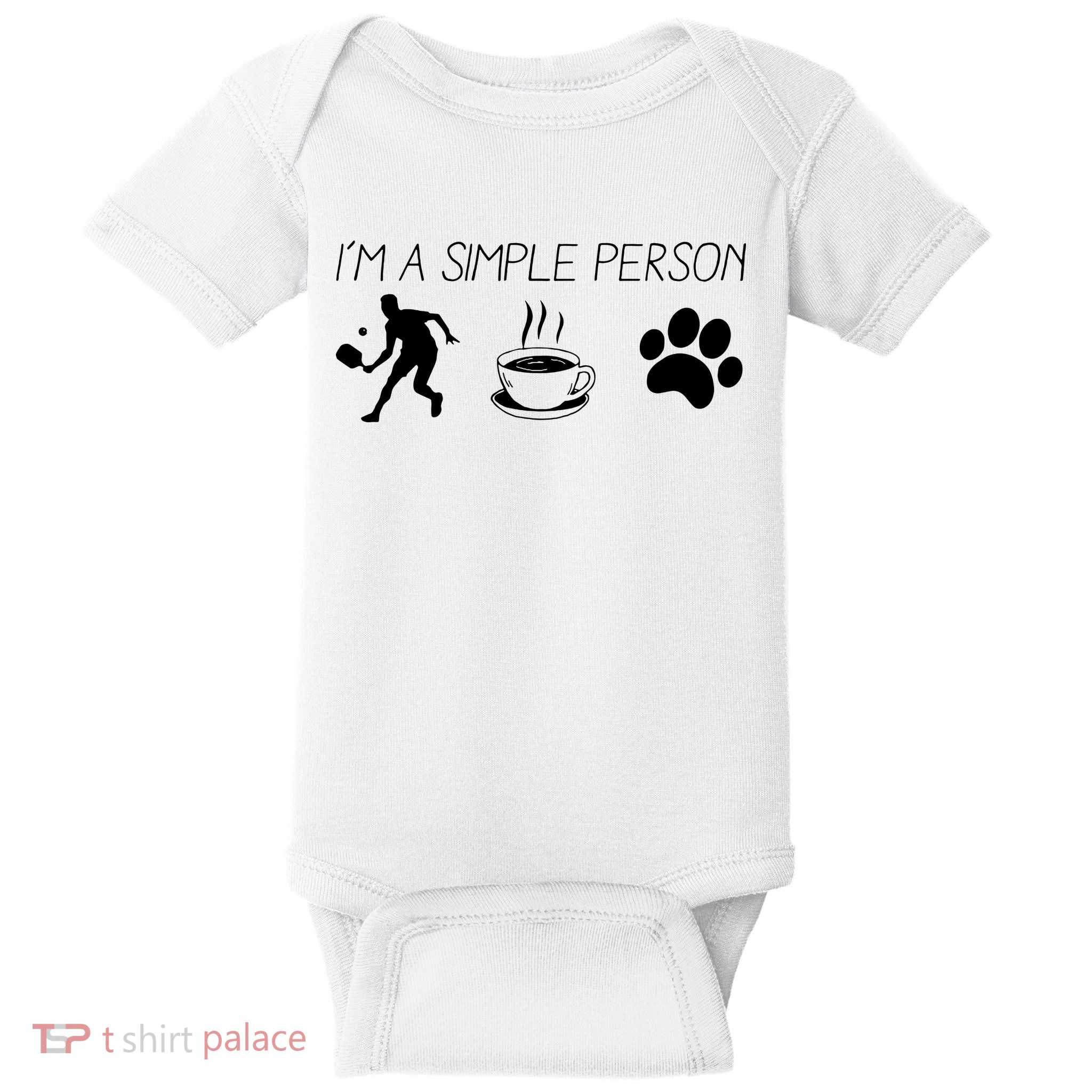 Simple Pickleball Player Baby Bodysuit