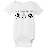 Simple Pickleball Player Baby Bodysuit