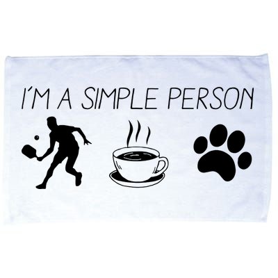 Simple Pickleball Player Microfiber Hand Towel