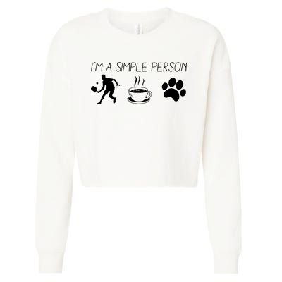 Simple Pickleball Player Cropped Pullover Crew