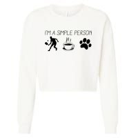 Simple Pickleball Player Cropped Pullover Crew