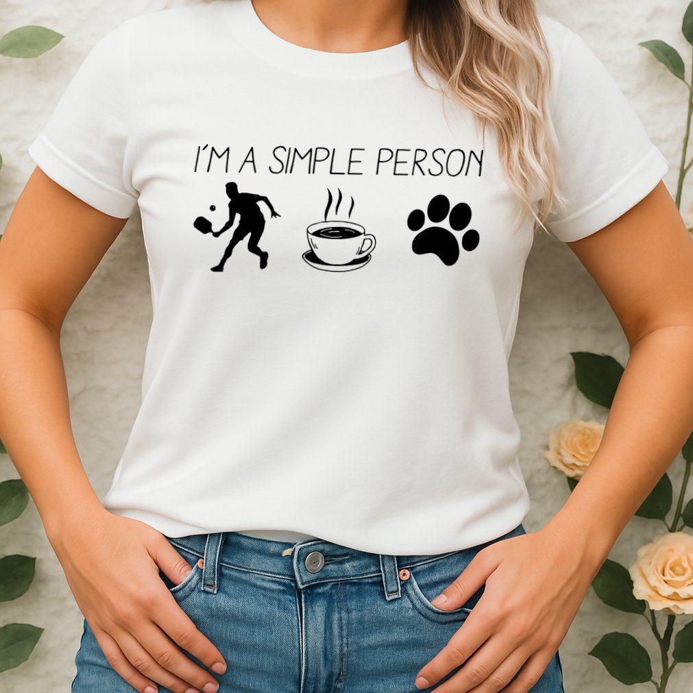 Simple Pickleball Player Womens T-Shirt