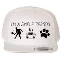 Simple Pickleball Player Wool Snapback Cap