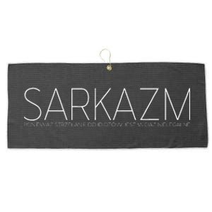 Sarkazm Poniewaz. Polska Smieszna Koszulka Zabawny Prezent Large Microfiber Waffle Golf Towel