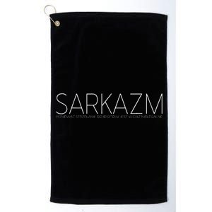 Sarkazm Poniewaz. Polska Smieszna Koszulka Zabawny Prezent Platinum Collection Golf Towel