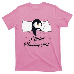 Sleeping Penguin Pyjamas Penguin Lover Napping T-Shirt