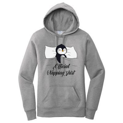 Sleeping Penguin Pyjamas Penguin Lover Napping Women's Pullover Hoodie