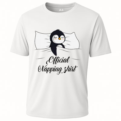Sleeping Penguin Pyjamas Penguin Lover Napping Cooling Performance Crew T-Shirt