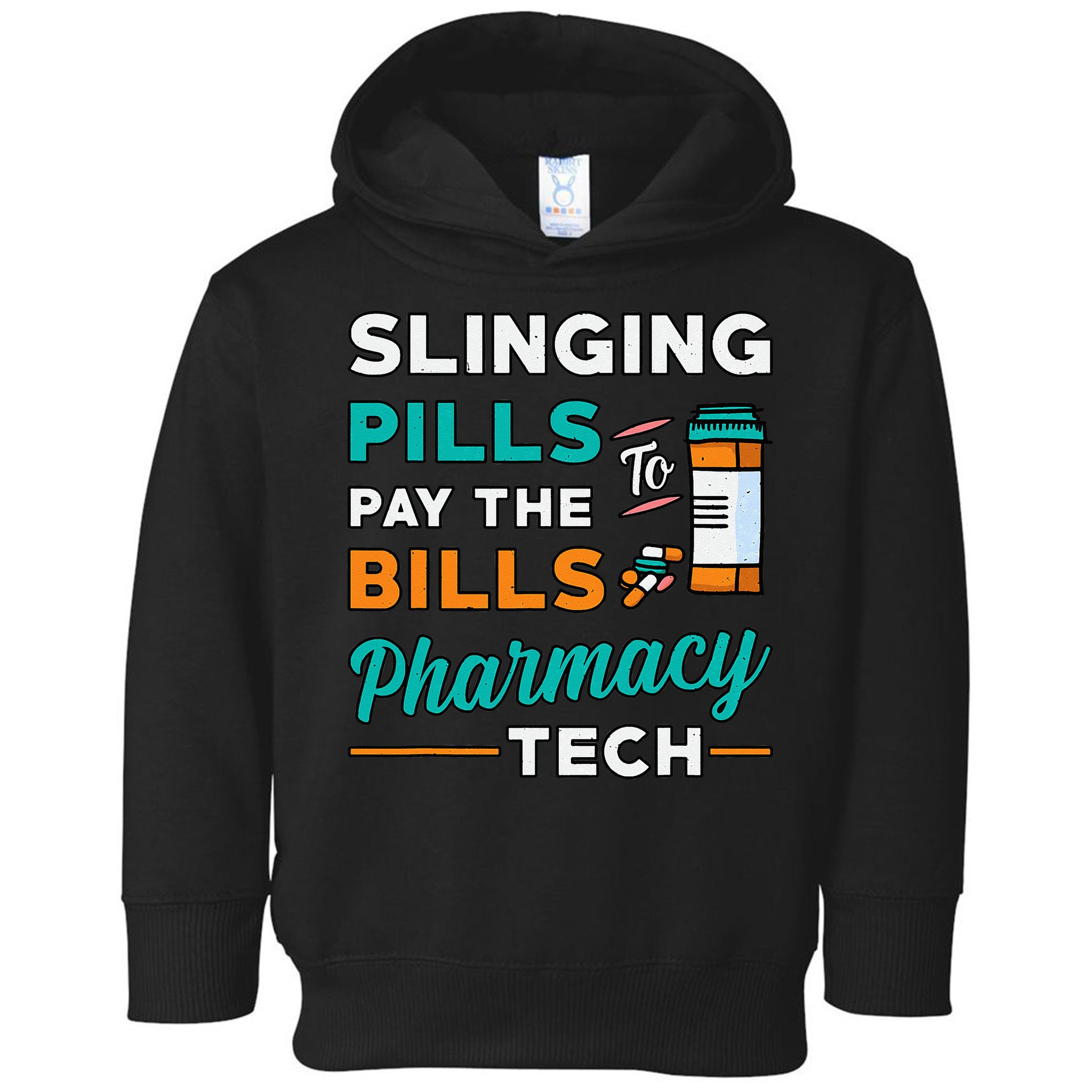 Slinging Pills Pharmacy Tech Vintage Technician Pharmacist Toddler Hoodie