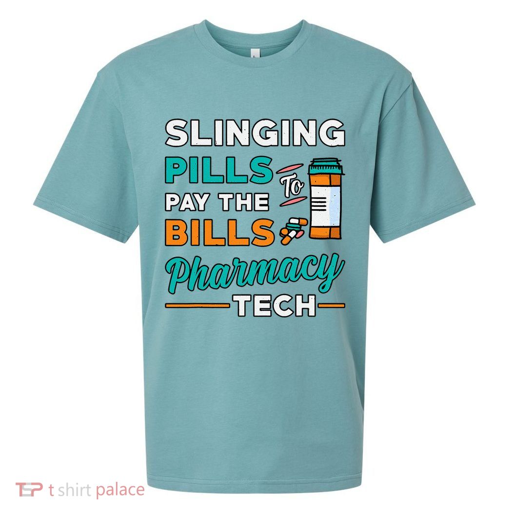 Slinging Pills Pharmacy Tech Vintage Technician Pharmacist Sueded Cloud Jersey T-Shirt
