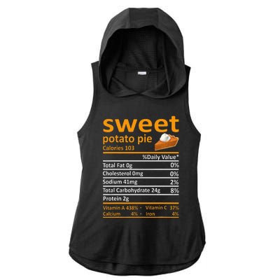 Sweet Potato Pie Nutrition Food Thanksgiving Funny Xmas Ladies PosiCharge Tri-Blend Wicking Draft Hoodie Tank