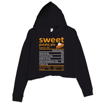 Sweet Potato Pie Nutrition Food Thanksgiving Funny Xmas Crop Fleece Hoodie