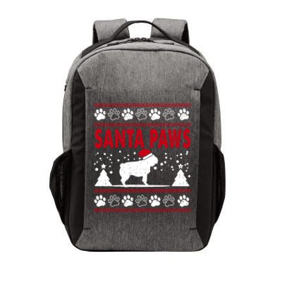 Santa Paw Pug Dog Merry Christmas Funny Pajamas Ugly Xmas Gift Vector Backpack