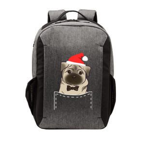 Santa Pug Puppy In Pocket Tee Funny Dog Lover Christmas Gift Vector Backpack