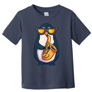 Saxophone Player Penguin Jazz Band Music Animal Lovers Gift Toddler T-Shirt