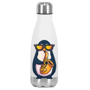 Saxophone Player Penguin Jazz Band Music Animal Lovers Gift Stainless Steel Insulated Water Bottle