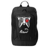 Skeleton Pregnancy Pizza Beer Xray Halloween Soon Dad Sweatshirt City Backpack