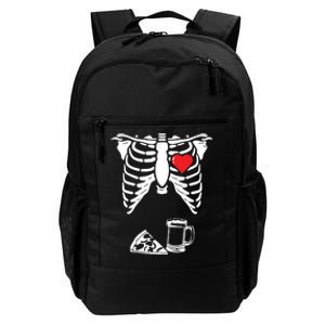 Skeleton Pregnancy Pizza Beer Xray Halloween Soon Dad Sweatshirt Daily Commute Backpack