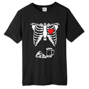 Skeleton Pregnancy Pizza Beer Xray Halloween Soon Dad Sweatshirt Tall Fusion ChromaSoft Performance T-Shirt