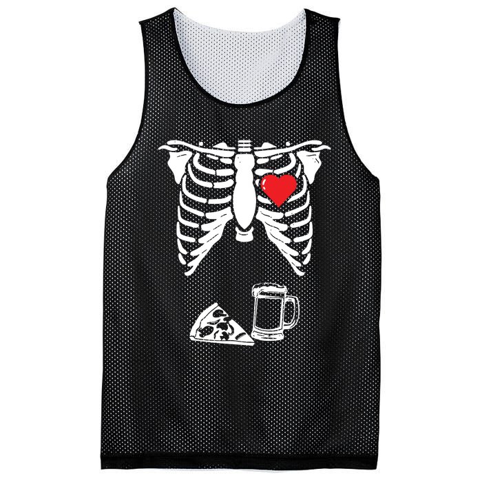 Skeleton Pregnancy Pizza Beer Xray Halloween Soon Dad Sweatshirt Mesh Reversible Basketball Jersey Tank