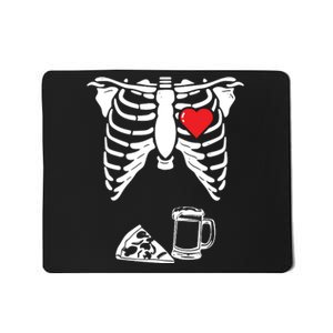 Skeleton Pregnancy Pizza Beer Xray Halloween Soon Dad Sweatshirt Mousepad