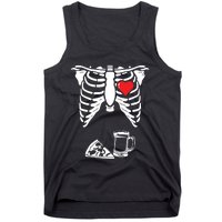 Skeleton Pregnancy Pizza Beer Xray Halloween Soon Dad Sweatshirt Tank Top