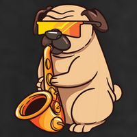Saxophone Player Pug Jazz Band Music And Dog Lovers Gift Adult Drive Performance Visor
