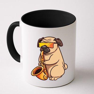 Saxophone Player Pug Jazz Band Music And Dog Lovers Gift Mug