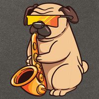 Saxophone Player Pug Jazz Band Music And Dog Lovers Gift Cotton Canvas Backpack