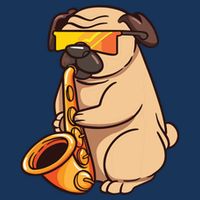 Saxophone Player Pug Jazz Band Music And Dog Lovers Gift Cooling Performance Crew T-Shirt
