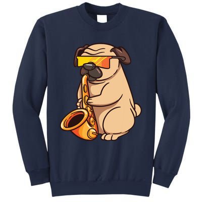 Saxophone Player Pug Jazz Band Music And Dog Lovers Gift Sweatshirt