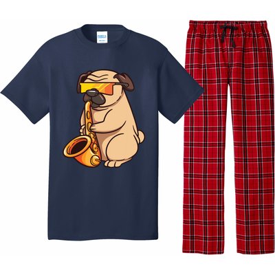 Saxophone Player Pug Jazz Band Music And Dog Lovers Gift Pajama Set