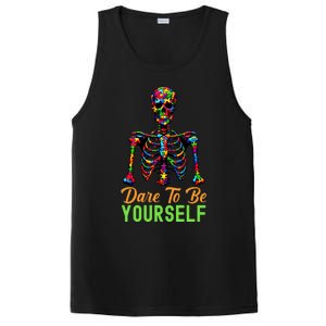 Skeleton Puzzle Pieces Autism Awareness Dare To Be Yourself Great Gift PosiCharge Competitor Tank