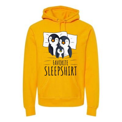 Sleeping Penguin Pyjamas Penguin Lover Favorite Sleepshirt Premium Hoodie