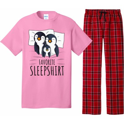 Sleeping Penguin Pyjamas Penguin Lover Favorite Sleepshirt Pajama Set