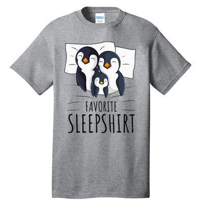 Sleeping Penguin Pyjamas Penguin Lover Favorite Sleepshirt Tall T-Shirt