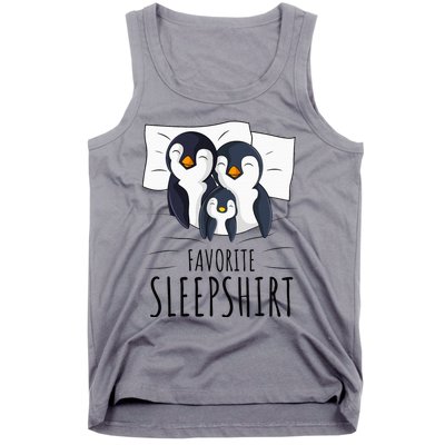 Sleeping Penguin Pyjamas Penguin Lover Favorite Sleepshirt Tank Top