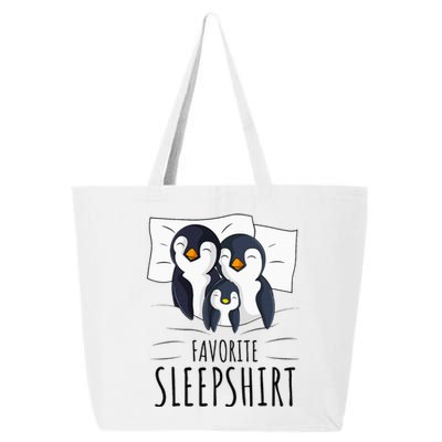 Sleeping Penguin Pyjamas Penguin Lover Favorite Sleepshirt 25L Jumbo Tote