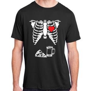 Skeleton Pregnancy Pizza Beer Xray Halloween Soon Dad Sweatshirt Adult ChromaSoft Performance T-Shirt