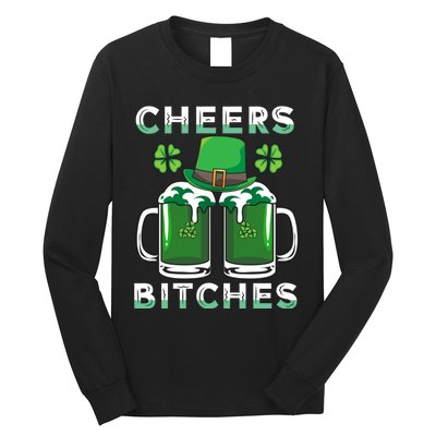 St. Patrick's Patricks Day Irish Cheers Bitches Lucky Beer Long Sleeve Shirt