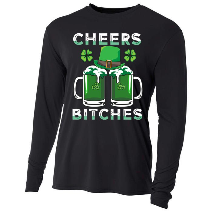 St. Patrick's Patricks Day Irish Cheers Bitches Lucky Beer Cooling Performance Long Sleeve Crew