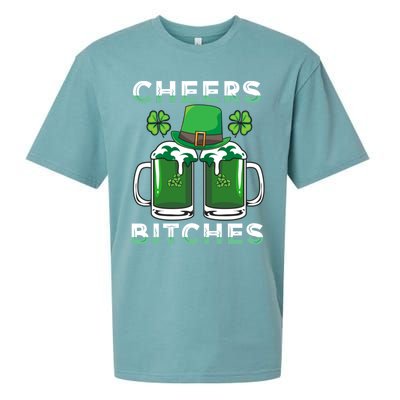 St. Patrick's Patricks Day Irish Cheers Bitches Lucky Beer Sueded Cloud Jersey T-Shirt