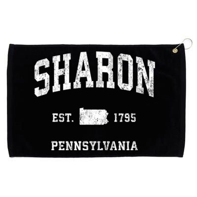 Sharon Pennsylvania Pa Vintage Athletic Sports Grommeted Golf Towel