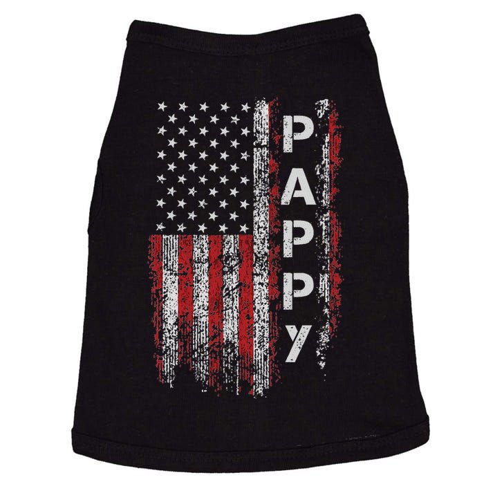 S Proud Pappy American Flag Pappy Patriotic FatherS Day Doggie Tank