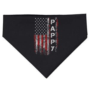 S Proud Pappy American Flag Pappy Patriotic FatherS Day USA-Made Doggie Bandana