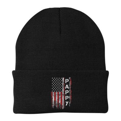 S Proud Pappy American Flag Pappy Patriotic FatherS Day Knit Cap Winter Beanie