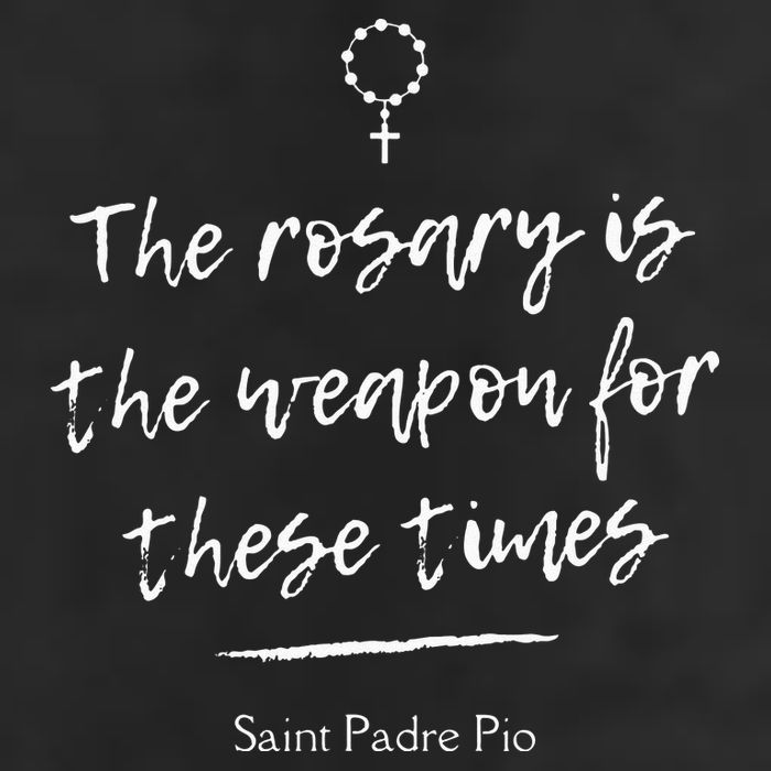 Saint Padre Pio Rosary Inspirational Quote Catholic 7 Panel Mesh Trucker Snapback Hat